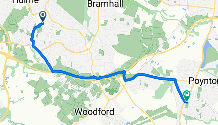 Woods Lane, Cheadle to Barnaby Road, Stockport