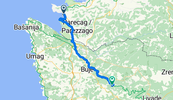 Senčna pot, Portorož to Ulica Mate Gorjana, Grožnjan