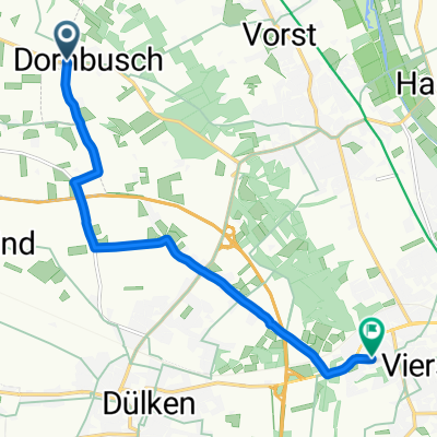 Dornbuscher Straße, Nettetal nach Dülkener Straße, Viersen