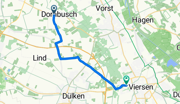Dornbuscher Straße, Nettetal nach Dülkener Straße, Viersen