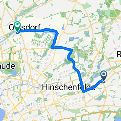 Tonndorfer Hauptstraße, Hamburg nach Alsterdorfer Straße, Hamburg