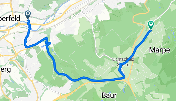 Hofaue 41-45 nach Wittelsbacherstraße 23C