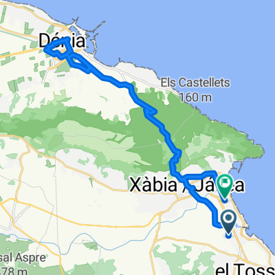 Jávea naar Carrer de Gènova, Jávea