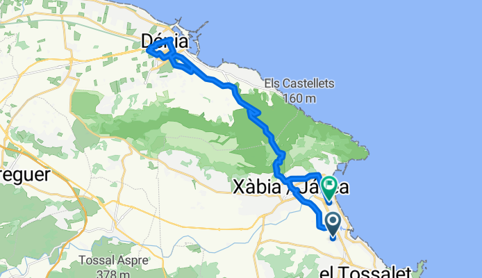 Jávea naar Carrer de Gènova, Jávea