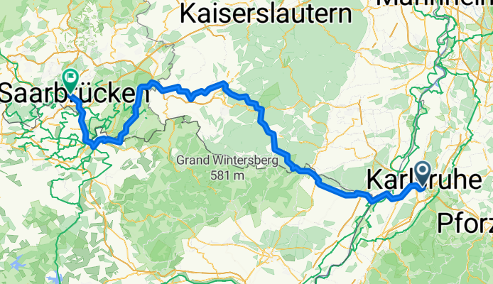 Von Karlsruhe bis Saarbrücken