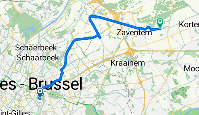 Wiertzstraat, Brussel naar Bremberg, Zaventem