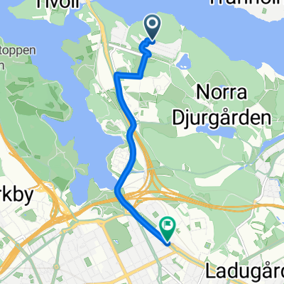 Forskarbacken, Stockholm to Valhallavägen, Stockholm