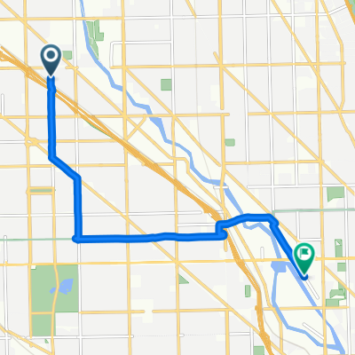 W Belmont Ave, Chicago to N Kingsbury St, Chicago