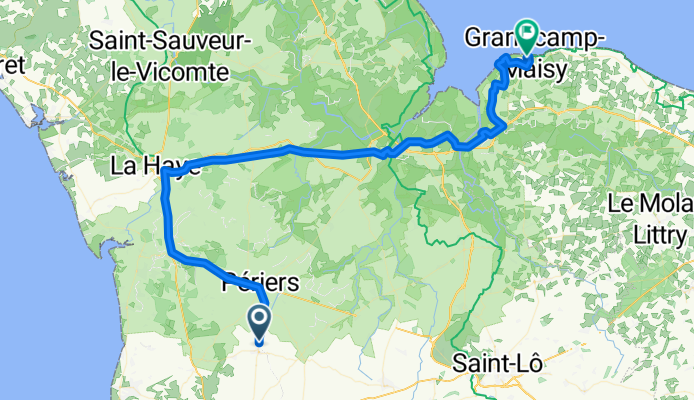 From Coutances to Grandcamp-Maisy