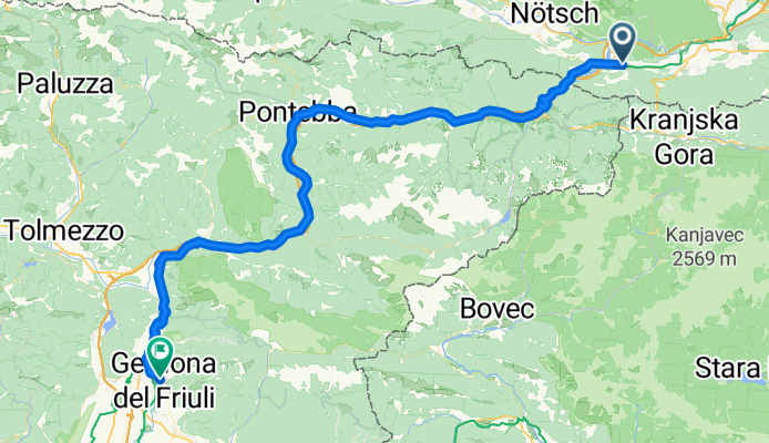 Von Arnoldstein bis Gemona del Friuli