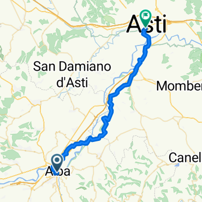 Bricco Capre, Alba nach Piazza San Secondo, Asti