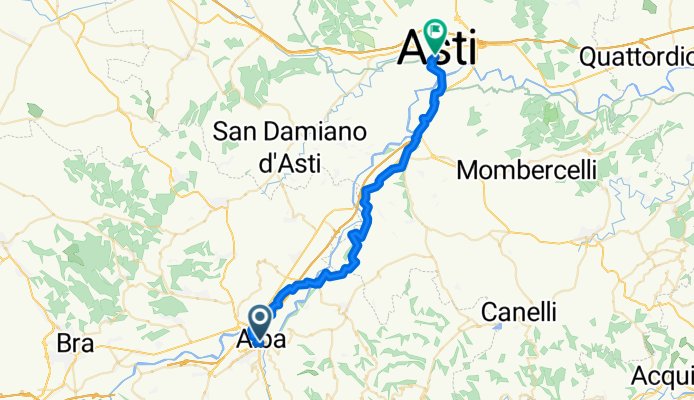 Bricco Capre, Alba nach Piazza San Secondo, Asti