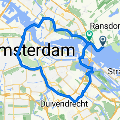 Route in Amsterdam