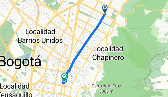 Carrera to Avenida Caracas 58-26