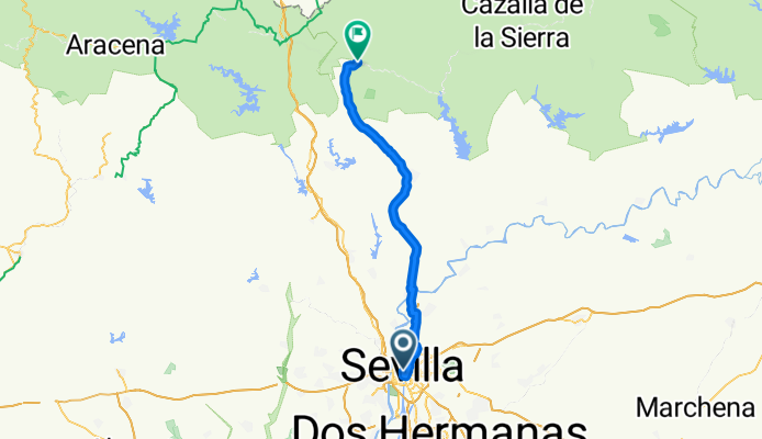 Calle Villegas, Seville to Paseo la Palmera, Almadén de la Plata