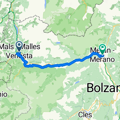 Bahnhofstraße, Mals nach Laubengasse, Meran