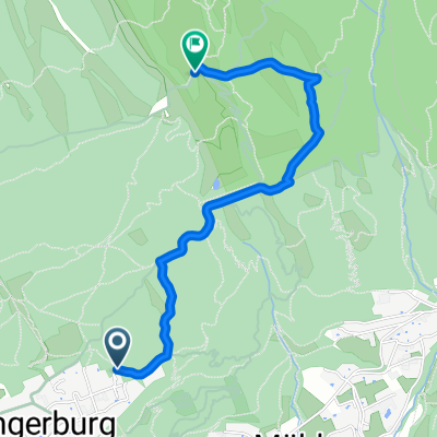 Route zu Arzler Alm Innsbruck 1067M