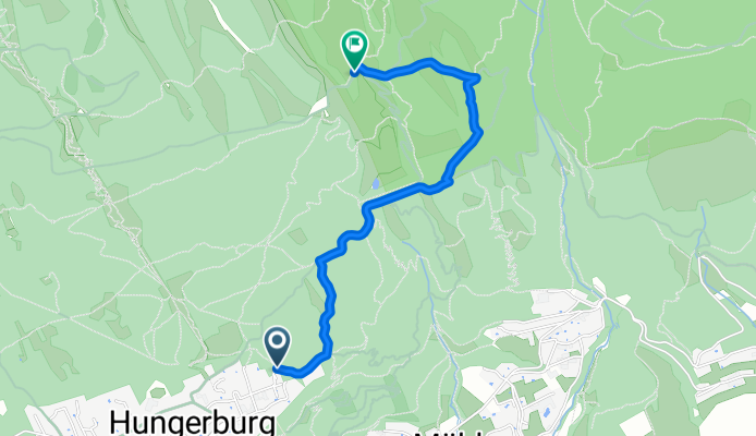 Route zu Arzler Alm Innsbruck 1067M