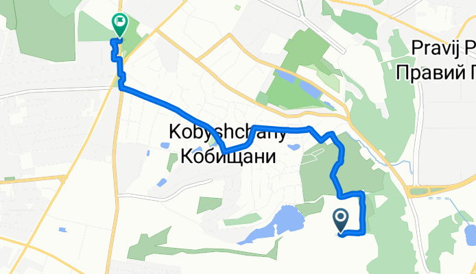 Маршрут в вулиця Раїси Кириченко