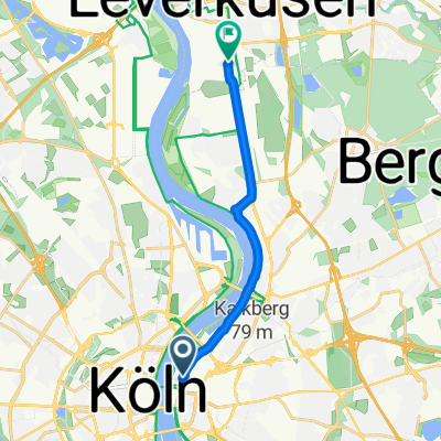 Auenweg, Köln nach Chempark, Leverkusen