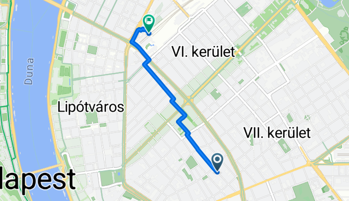 Akácfa utca, Budapest to District VI, Budapest