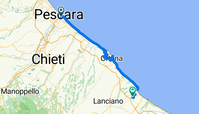 Piazza Italia, Pescara nach Via Sangro, Fossacesia