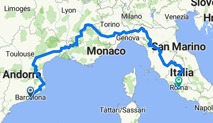 Barcelona to Rome