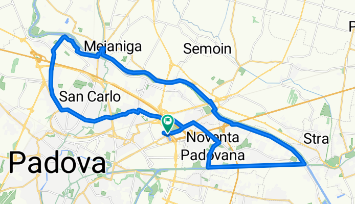 Route in Padua