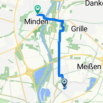 Route nach Marienstraße, Minden