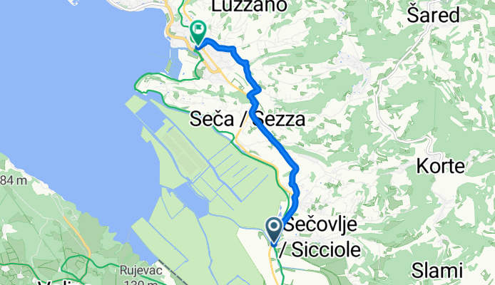 Sečovlje, Sečovlje nach Obala, Portorož