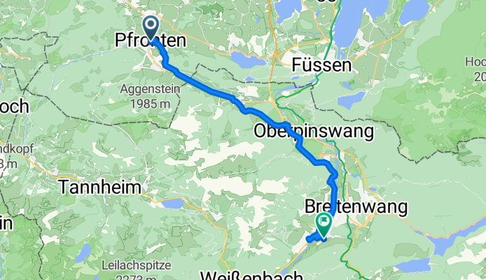 Vilstalstraße nach Schloßbergweg