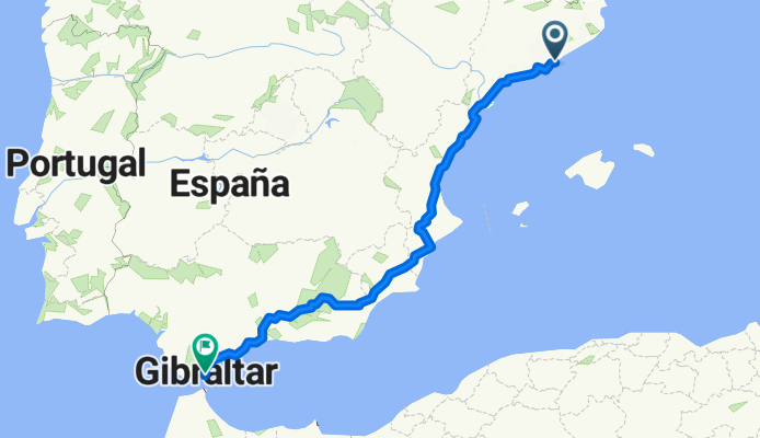 From Barcelona to Gibraltar