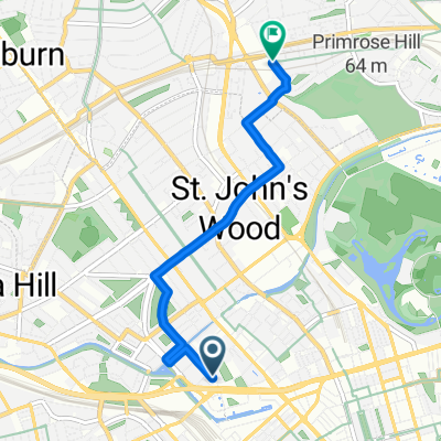 Hermitage Street, London to Swiss Cottage Library, London