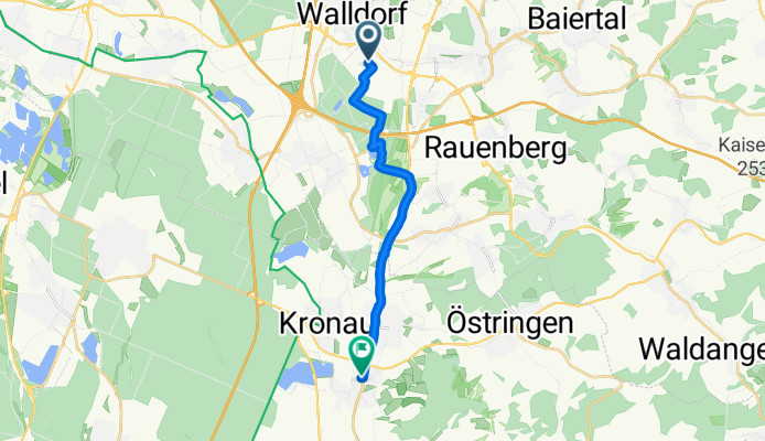 Industriestraße, Walldorf to In der Gänsweide, Bad Schönborn