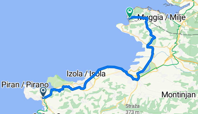 Letoviška pot, Portorož nach Strada per Lazzaretto, Muggia