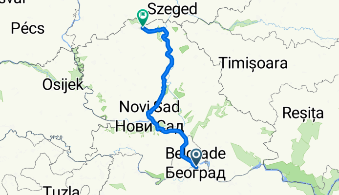 Route to Velika Terasa Palić