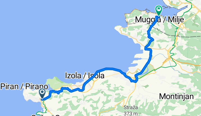 Letoviška pot, Portorož nach Piazza della Repubblica, Muggia