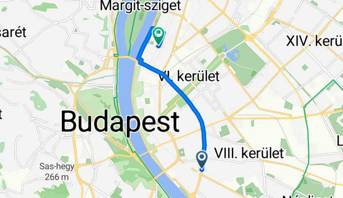 District VIII, Budapest to Pannónia utca, Budapest