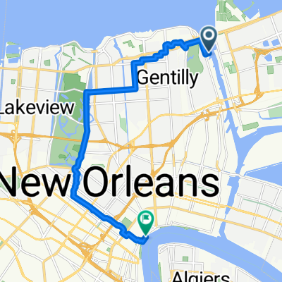 Pontchartrain Park, New Orleans to Decatur St, New Orleans