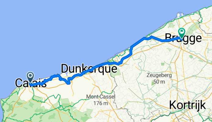 Boulevard des Alliés, Calais to Hoefijzerlaan, Bruges