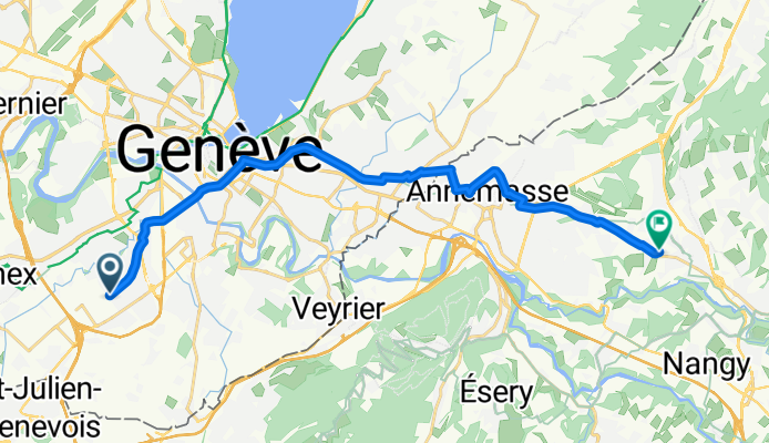 Chemin du Pont-du-Centenaire, Plan-les-Ouates à Chemin Lapraz, Cranves-Sales