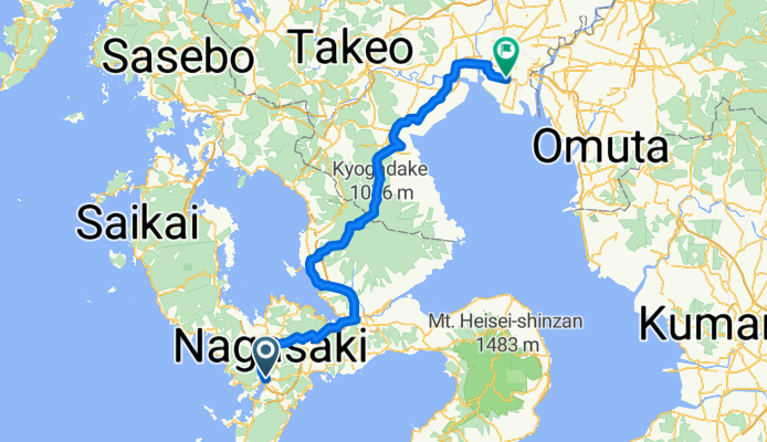 나가사키 시 - 사가 시