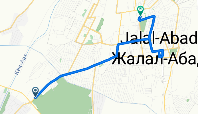 Ошская область до Кургызской Республки улица, Джалал-Абад