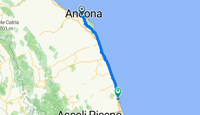 Piazza Rosselli, Ancona to Via Guglielmo Marconi, Grottammare