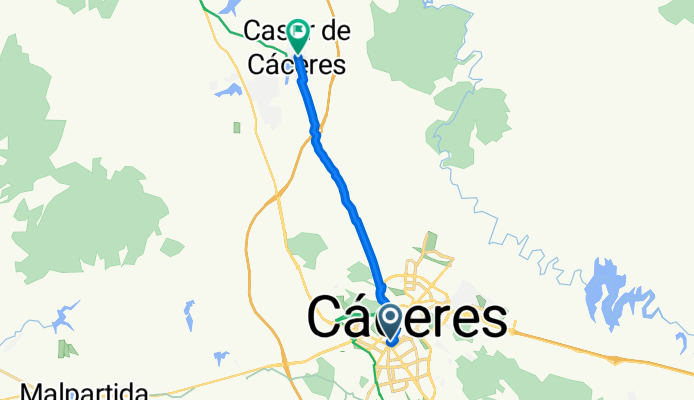 Avenida de Alemania, Cáceres a Calle Larga Alta, Casar de Cáceres