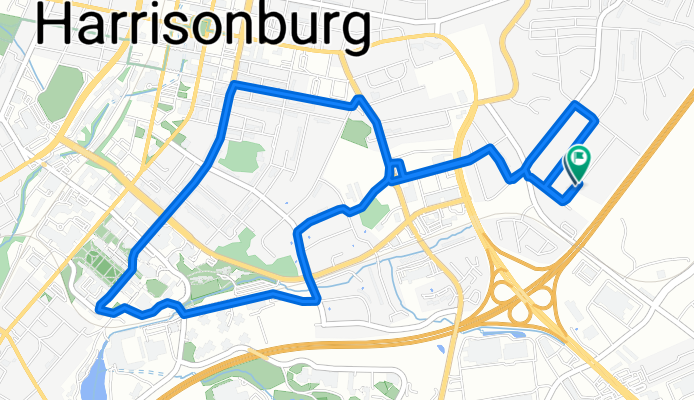 Alleghany Ave, Harrisonburg to Alleghany Ave, Harrisonburg