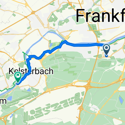 Lyoner Straße, Frankfurt am Main nach Leinepfad, Kelsterbach