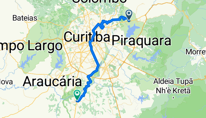 Rua Professora Nilce Terezinha Zanetti to Rua Jacarandá