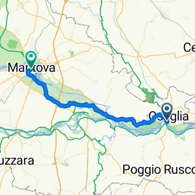 Via Gnocchi Viani, Ostiglia nach Piazza Martiri di Belfiore, Mantua