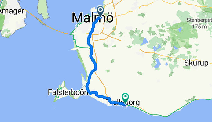 Solgatan, Malmö to Järnvägsgatan, Trelleborg